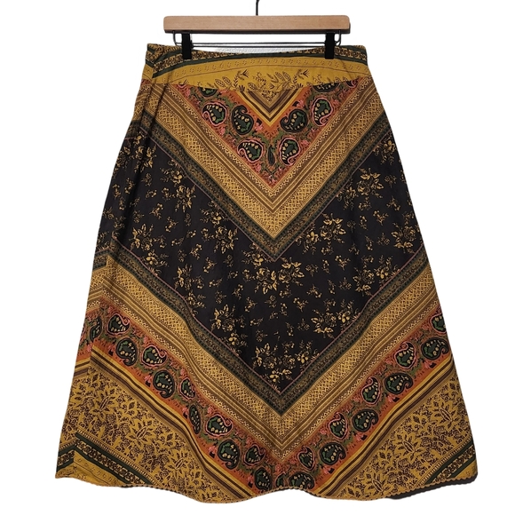 The Territory Ahead Dresses & Skirts - THE TERRITORY AHEAD Boho Cottage Floral Paisley Maxi Skirt Size 12 Art Festival